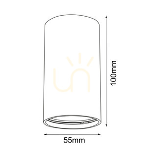 Plafon punktowy Antigo Point 55 biały GU10 100 mm 1253 small 1
