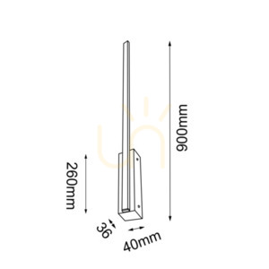 Kinkiet Antigo Slim W 90 LED czarny 90 cm 4000K 4022 small 1