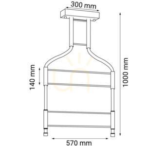 Lampa wisząca Antigo Alha S 2 czarna LED 57 cm 9058 small 1