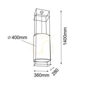 Lampa wisząca Antigo PAA czarna 40 cm E27 LED 9032 small 1