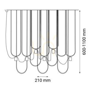 Lampa wisząca Antigo Udin 6 czarna platyna LED MR11 9783 small 1