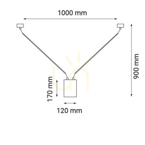 Lampa wisząca Antigo VIWIN 1 czarna 100 cm LED ES111 stal 9020 small 1