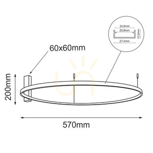 Plafon LED Antigo Agari 57 czarny 57 cm 1332 small 1