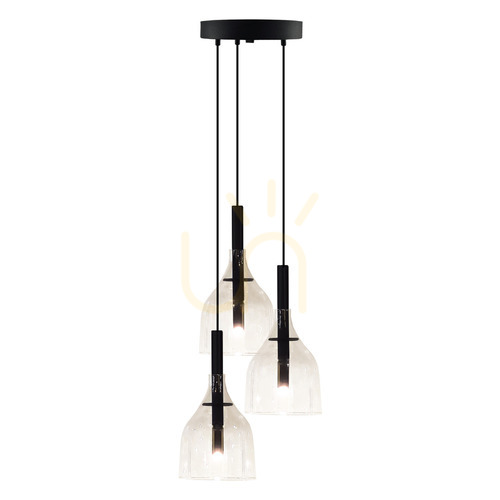 Sprawdź Lampa wisząca Antigo Botor O 3 czarna transparentne szkło G9 5097