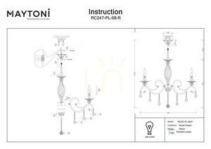 Lampa wisząca GRACE RC247-PL-08-R Maytoni small 2