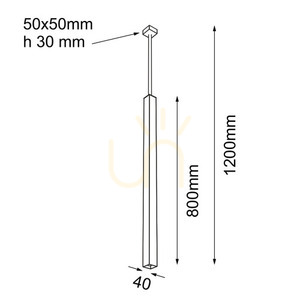 Lampa wisząca Antigo Doha czarna 120 cm LED MR11 5701 small 1