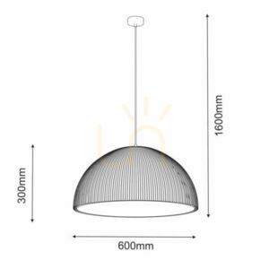 Lampa wisząca Antigo Gandra 60x30 biała 5025 small 1