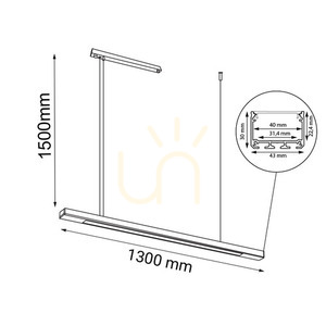 Lampa wisząca LED Antigo Hakoda biała 130 cm 4000K 8657 small 1