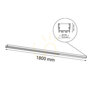 Plafon LED Antigo Hiate Line czarny 180 cm 4000K 1818 small 1
