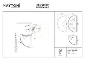 Kinkiet OTTILIA DIA700-WL-02-G Maytoni small 5