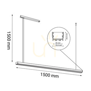 Lampa wisząca Antigo Hiate Line LED 150 cm biała 4000K 1855 small 1