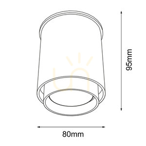 Plafon Antigo Iga czarny GU10 9,5 cm 1115 small 1