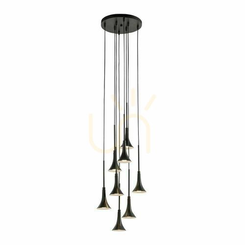 Sprawdź Lampa wisząca Antigo Kanzaki 8 LED czarna 3000K 30 cm 7942
