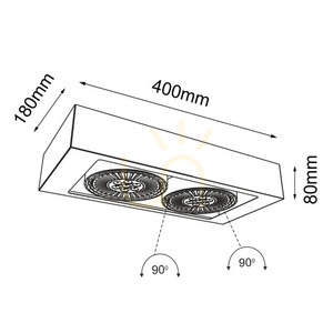 Plafon Antigo Koga 2 czarny LED ES111 40 cm 1153 small 1