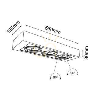 Plafon Antigo Koga 3 biały LED ES111 55 cm 7127 small 1