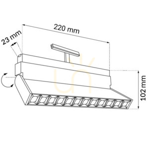 Spot magnetyczny Antigo Komatsu Dot Move czarny LED 22 cm 6498 small 1