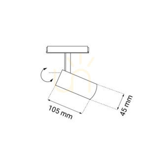 Spot magnetyczny LED Antigo Komatsu biały 45 mm 6642 small 1