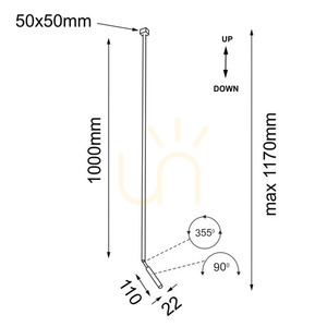 Reflektor Antigo Kosame R1 czarny LED G9 117 cm 7794 small 1