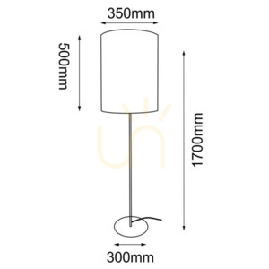 Lampa podłogowa Antigo Lamego F Wąska biała 170 cm E27 small 1