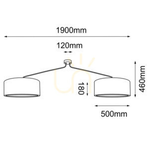 Lampa wisząca Antigo Lamego 2 czarna 190 cm E27 LED 5194 small 1