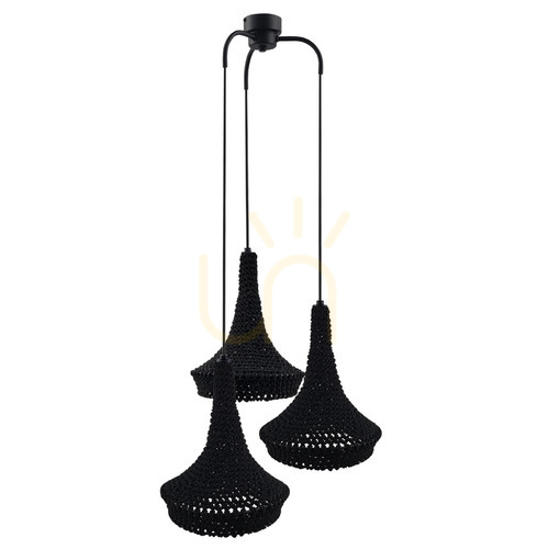 Sprawdź Lampa wisząca Antigo Mahaka 3 czarna 50 cm E27 LED 5174