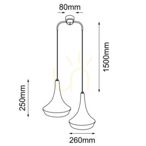 Lampa wisząca Antigo Mahaka 2 beżowa 50 cm E27 LED 5179 small 1