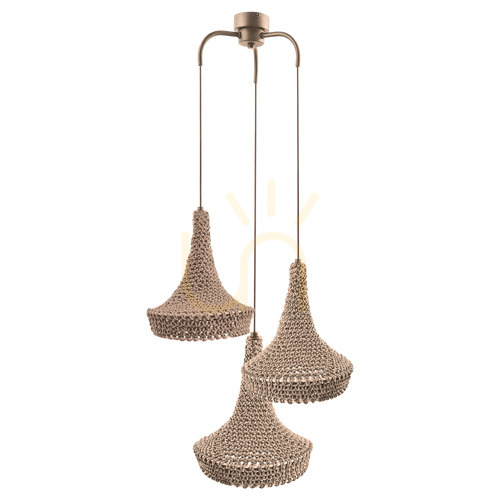 Sprawdź Lampa wisząca Antigo Mahaka 3 beżowa 50 cm 5180