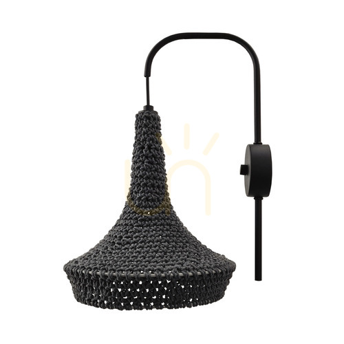 Sprawdź Kinkiet Antigo Mahaka szary 39 cm E27 stal bawełna 4034
