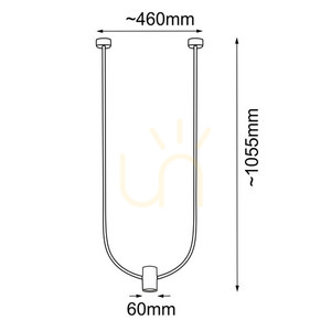 Lampa wisząca Antigo No. C czarna 460 mm GU10 5085 small 1
