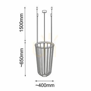 Lampa wisząca Antigo no. moon I Z platyna mat 40 cm GX53 5146 small 1