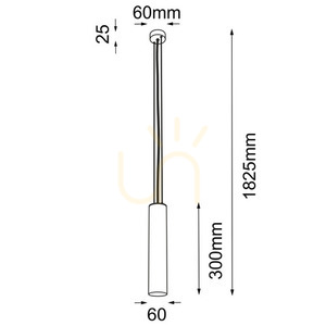 Lampa wisząca Antigo Noda biała 300 mm GU10 LED 7641 small 1
