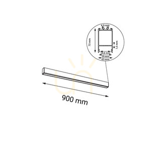Plafon LED Antigo Numata biały 90 cm 3000K 1963 small 1