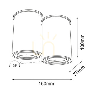 Plafon Antigo Osaka 2 biały GU10 LED 15x10 cm 7023 small 1