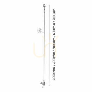 Lampa liniowa LED Antigo Surika czarna 500 cm 3000K 6028 small 1