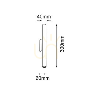 Kinkiet Antigo Yabu K2 czarny 30 cm LED MR11 4048 small 1