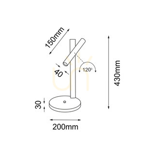 Lampa stołowa Antigo Yabu G czarna 43 cm LED MR11 2031 small 1