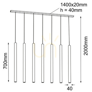 Lampa wisząca Antigo Yabu 7 biała 7576 LED MR11 140 cm 1 Lampa wisząca Antigo Yabu 7 biała 7576 LED MR11 140 cm small 1