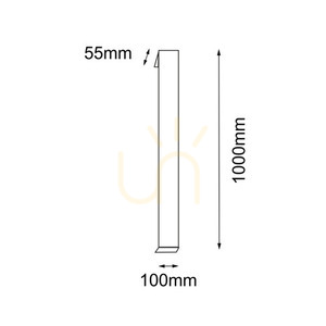 Kinkiet zewnętrzny LED Antigo Hikone 100 cm antracyt 3000K 9923 small 1