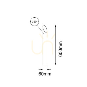Słupek ogrodowy Antigo Saga antracyt 60 cm GU10 9919 small 1