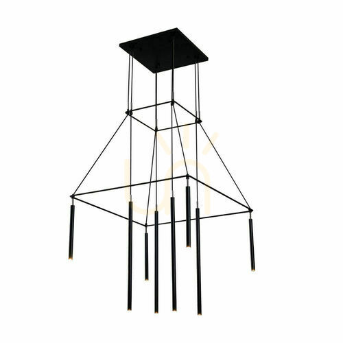 Sprawdź Lampa wisząca Antigo Alha H 75 cm czarna 8x G9 LED