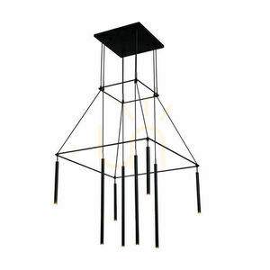 Lampa wisząca Antigo Alha H 75 cm czarna 8x G9 LED small 0