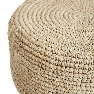 Stołek barowy BAZAR BIZAR Raffia, drewno tekowe i rafia, naturalny, 75 cm small 1
