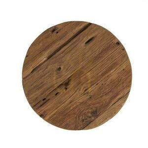 Taboret barowy BAZAR BIZAR Shibori z odzyskanego drewna tekowego, naturalny, Rustic Collection small 3