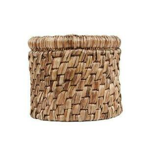 Koszyk wiklinowy z hiacyntu wodnego BAZAR BIZAR The Choppy Basket naturalny Ø36 cm small 2