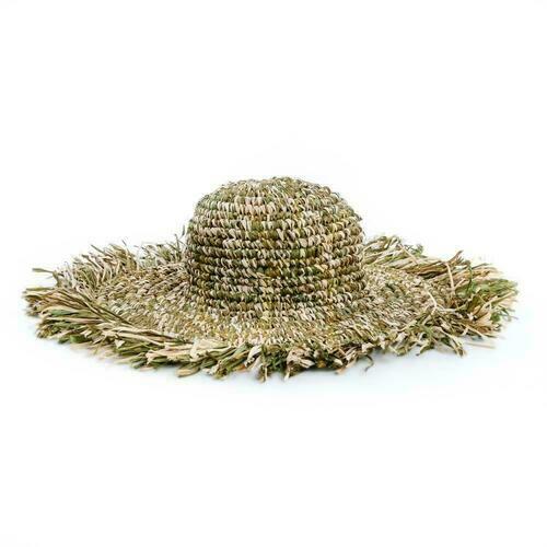 Sprawdź Kapelusz rafia BAZAR BIZAR naturalna zieleń 42 cm