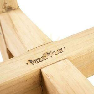 Taboret BAZAR BIZAR Atziri naturalny z drewna tekowego Rustic Collection small 2