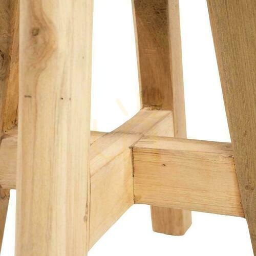 Sprawdź Taboret BAZAR BIZAR Atziri naturalny z drewna tekowego Rustic Collection