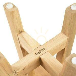 Taboret BAZAR BIZAR Atziri naturalny z drewna tekowego Rustic Collection small 4