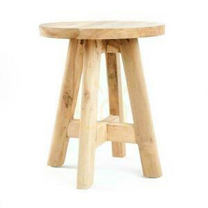 Taboret BAZAR BIZAR Atziri naturalny z drewna tekowego Rustic Collection small 0