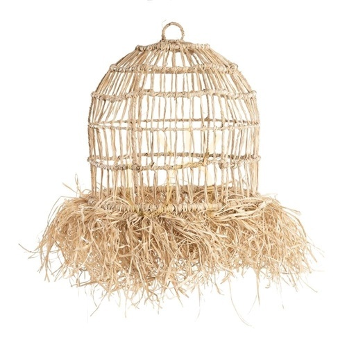 Sprawdź Lampa wisząca BAZAR BIZAR Casita naturalna S Grass Collection z trawy Mendong